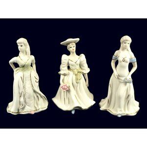 Female Figurines Victorian Ladies Porcelain K's Collection 3 pcs